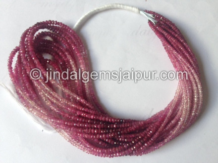 Ruby Shaded Faceted Roundelle Beads